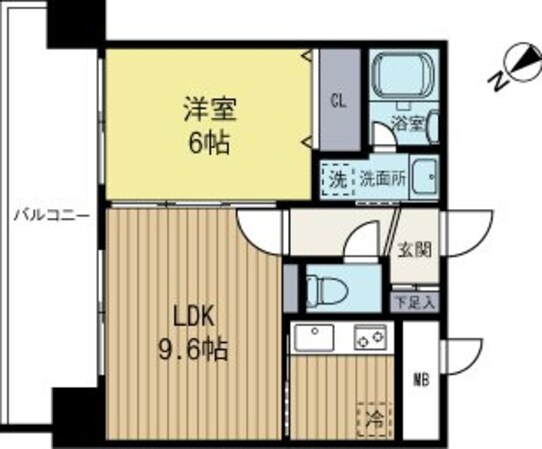 呉服町駅 徒歩5分 5階の物件間取画像